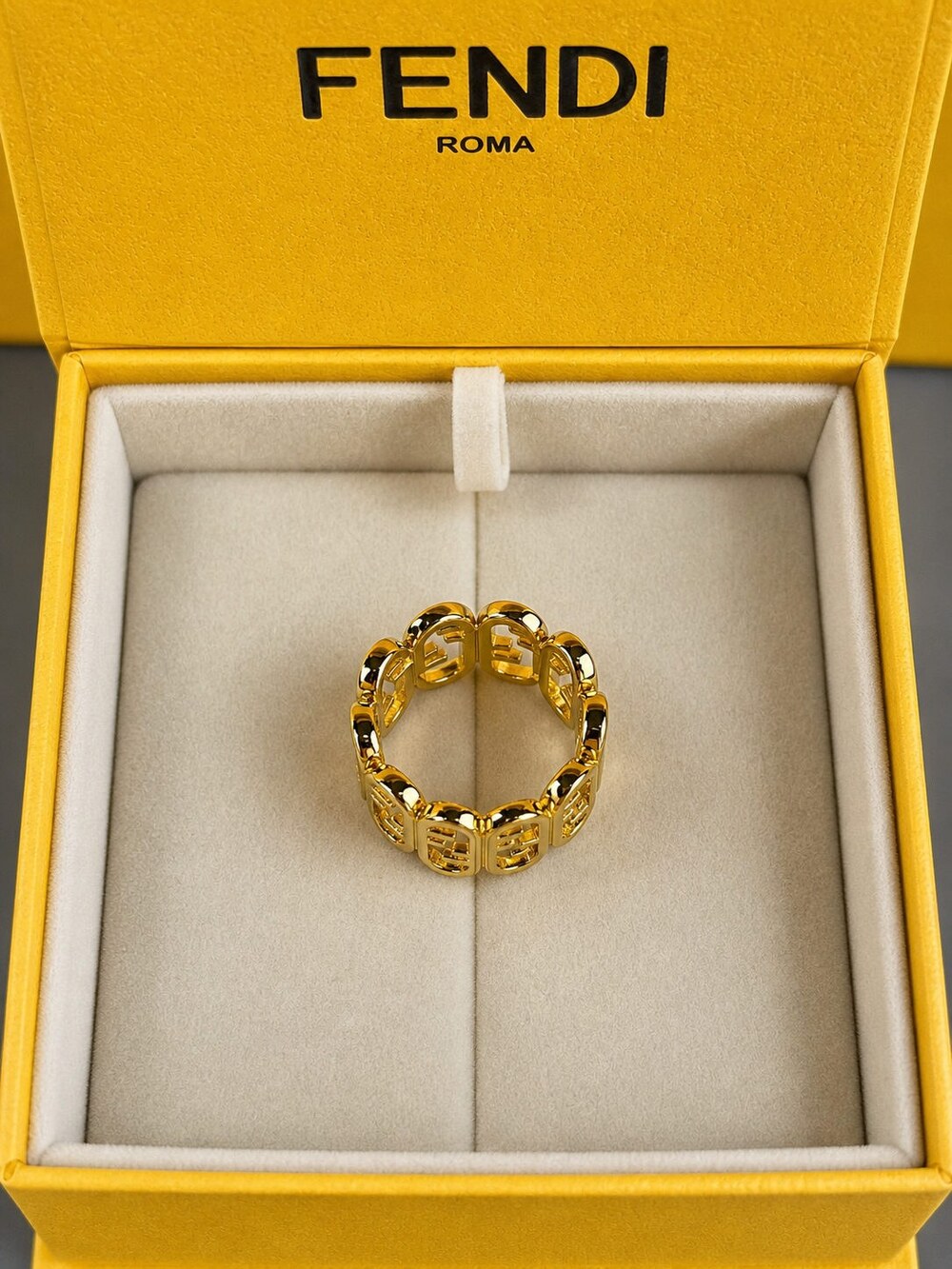 Fendi Modern Designer Ring Style 1 | New with Box - Picture 3 of 9